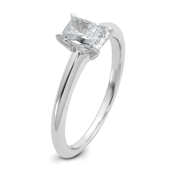 Goldia Rings 14k White Gold 34 Ct Certified Lab Grown Diamond VSSI G Radiant Solitare Engagement Ring