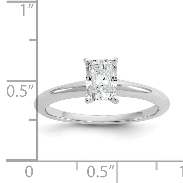 Goldia Rings 14k White Gold 34 Ct Certified Lab Grown Diamond VSSI G Radiant Solitare Engagement Ring