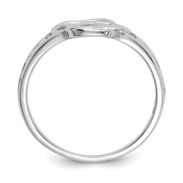 Goldia Rings 14k White Gold Ladies Celtic Knot Ring