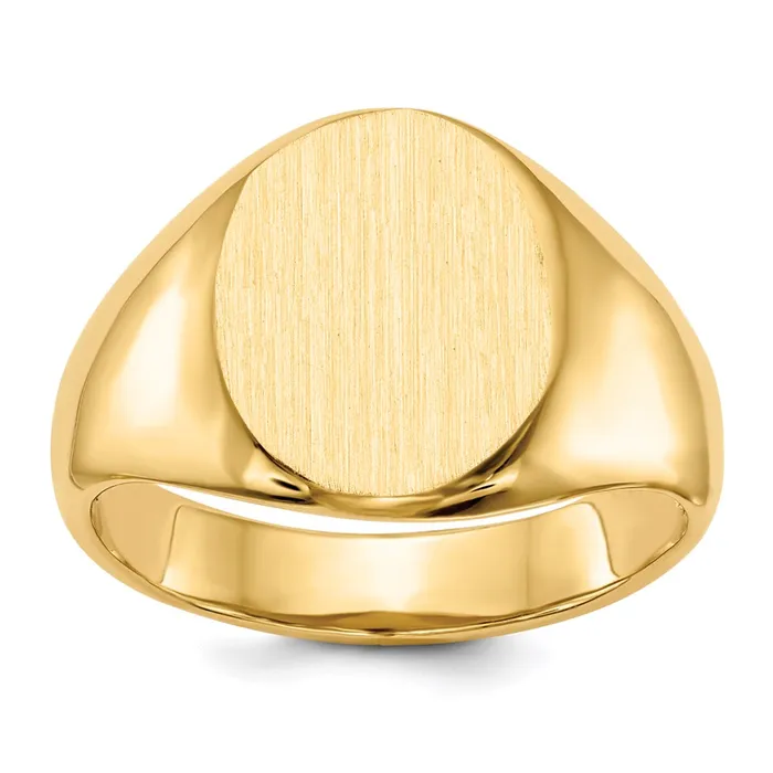 Goldia Rings 14K Yellow Gold 135x115mm Open Back Signet Ring