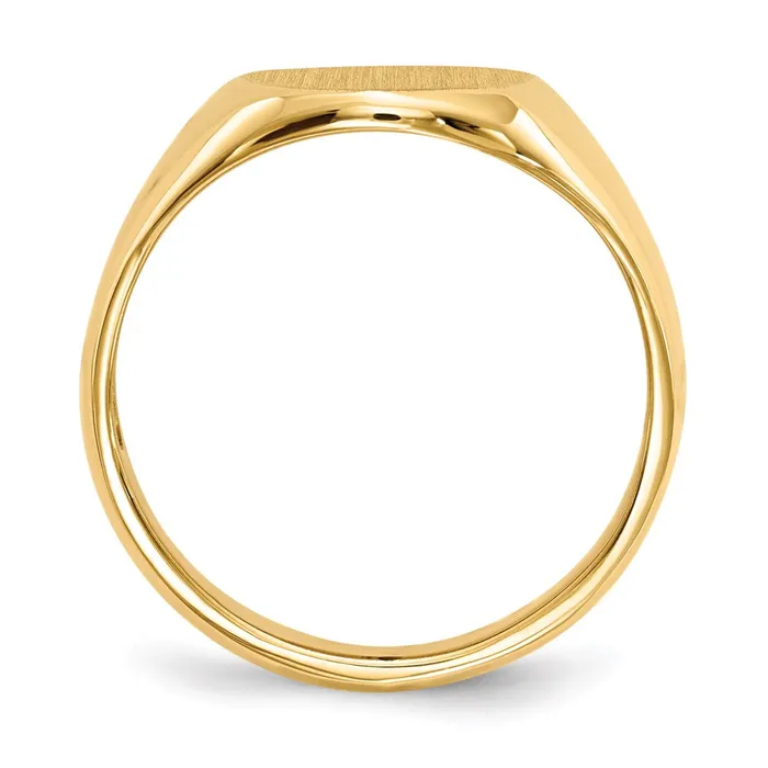 Goldia Rings 14K Yellow Gold 135x115mm Open Back Signet Ring