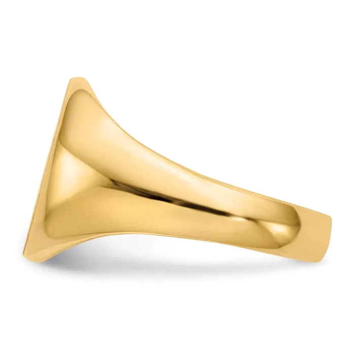 Goldia Rings 14K Yellow Gold 135x115mm Open Back Signet Ring