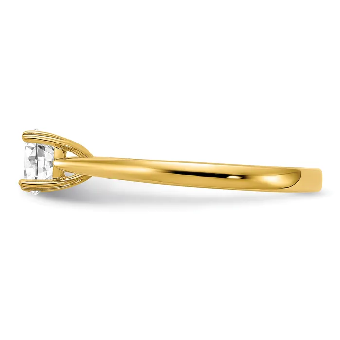 Goldia Rings 14k Yellow Gold True Origin 12 Ct Lab Grown Diamond VSSI G Round Solitaire Engagement Ring
