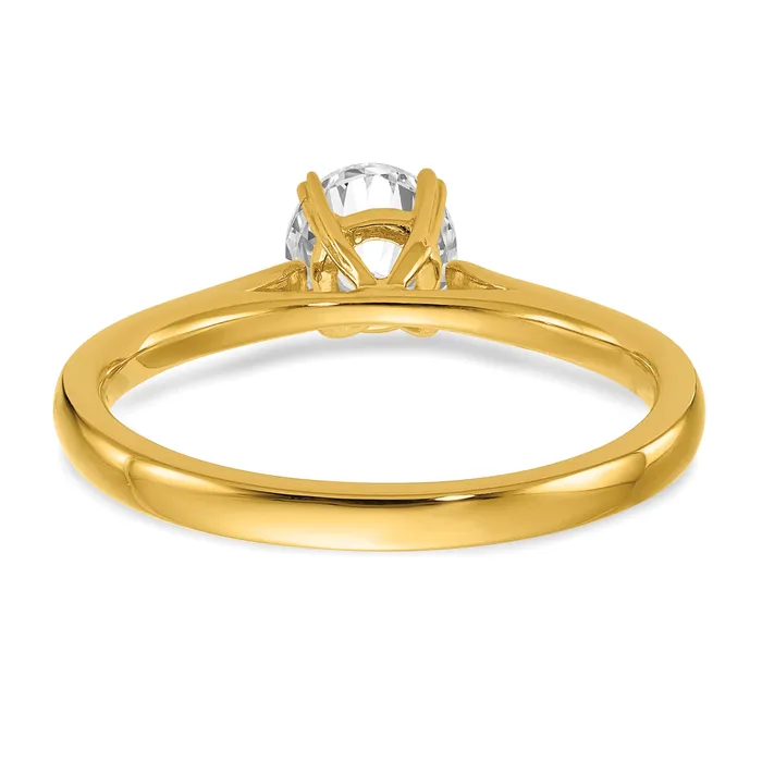 Goldia Rings 14k Yellow Gold True Origin 12 Ct Lab Grown Diamond VSSI G Round Solitaire Engagement Ring