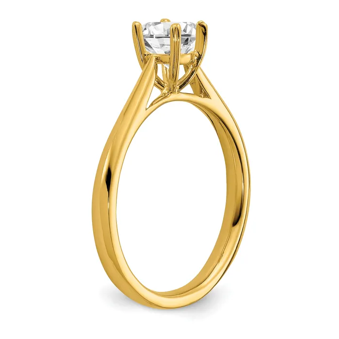 Goldia Rings 14k Yellow Gold True Origin 12 Ct Lab Grown Diamond VSSI G Round Solitaire Engagement Ring
