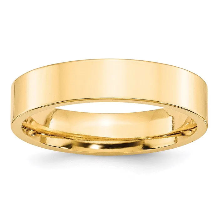 Goldia Rings Solid 10K Yellow Gold 5mm Standard Flat Comfort Fit MensWomens Wedding Band Ring Size 55 Goldia Rings Solid 10K Yellow Gold 5mm Standard Flat Comfort Fit MensWomens Wedding Band Ring Size 55