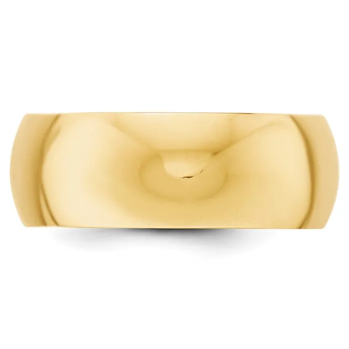 Goldia Rings Solid 10K Yellow Gold 8mm Half Round MensWomens Wedding Band Ring Size 13 Goldia Rings Solid 10K Yellow Gold 8mm Half Round MensWomens Wedding Band Ring Size 13