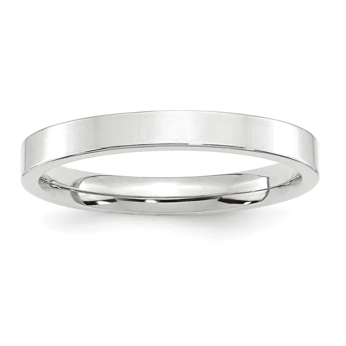 Goldia Rings Solid 14K White Gold 3mm Standard Flat Comfort Fit MensWomens Wedding Band Ring Size 9 Goldia Rings Solid 14K White Gold 3mm Standard Flat Comfort Fit MensWomens Wedding Band Ring Size 9