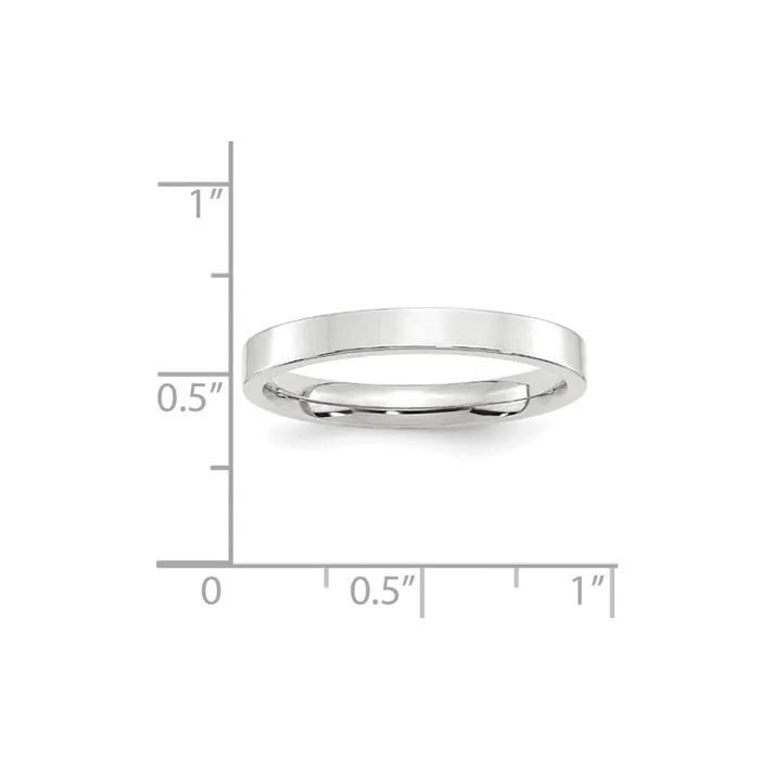 Goldia Rings Solid 14K White Gold 3mm Standard Flat Comfort Fit MensWomens Wedding Band Ring Size 9 Goldia Rings Solid 14K White Gold 3mm Standard Flat Comfort Fit MensWomens Wedding Band Ring Size 9