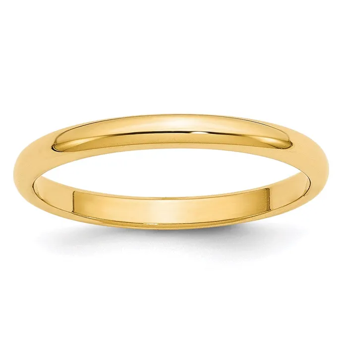 Goldia Rings Solid 14K Yellow Gold 25mm Half Round MensWomens Wedding Band Ring Size 9 Goldia Rings Solid 14K Yellow Gold 25mm Half Round MensWomens Wedding Band Ring Size 9