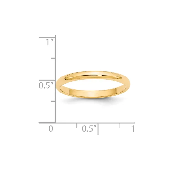 Goldia Rings Solid 14K Yellow Gold 25mm Half Round MensWomens Wedding Band Ring Size 9 Goldia Rings Solid 14K Yellow Gold 25mm Half Round MensWomens Wedding Band Ring Size 9