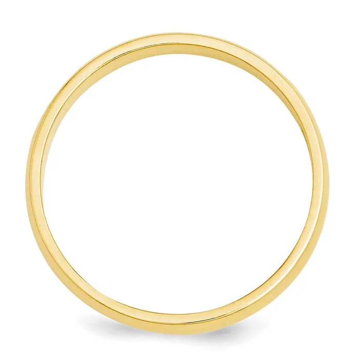 Goldia Rings Solid 14K Yellow Gold 3mm HalfRound Wedding MensWomens Wedding Band Ring Size 12