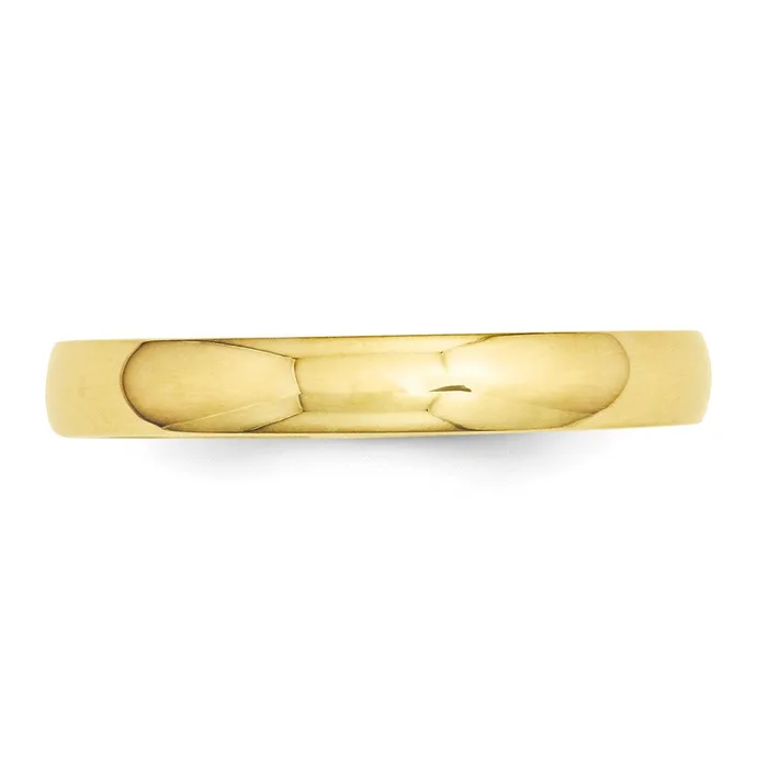 Goldia Rings Solid 14K Yellow Gold 3mm HalfRound Wedding MensWomens Wedding Band Ring Size 12