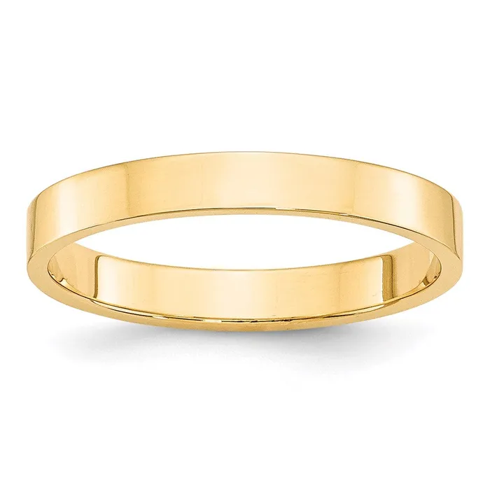Goldia Rings Solid 14K Yellow Gold 3mm Light Weight Flat MensWomens Wedding Band Ring Size 75 Goldia Rings Solid 14K Yellow Gold 3mm Light Weight Flat MensWomens Wedding Band Ring Size 75