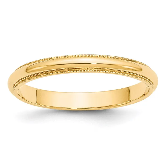 Goldia Rings Solid 14K Yellow Gold 3mm Milgrain HalfRound Wedding MensWomens Wedding Band Ring Size 4 Goldia Rings Solid 14K Yellow Gold 3mm Milgrain HalfRound Wedding MensWomens Wedding Band Ring Size 4