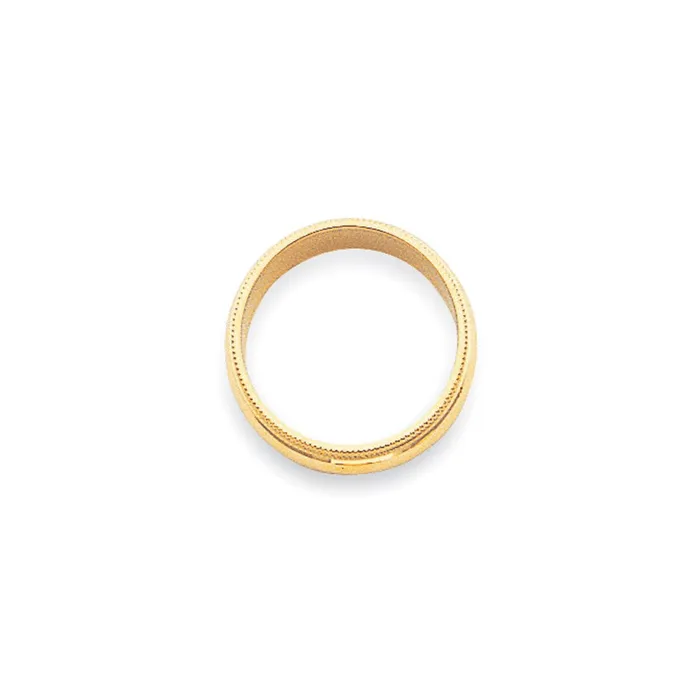 Goldia Rings Solid 14K Yellow Gold 3mm Milgrain HalfRound Wedding MensWomens Wedding Band Ring Size 4 Goldia Rings Solid 14K Yellow Gold 3mm Milgrain HalfRound Wedding MensWomens Wedding Band Ring Size 4