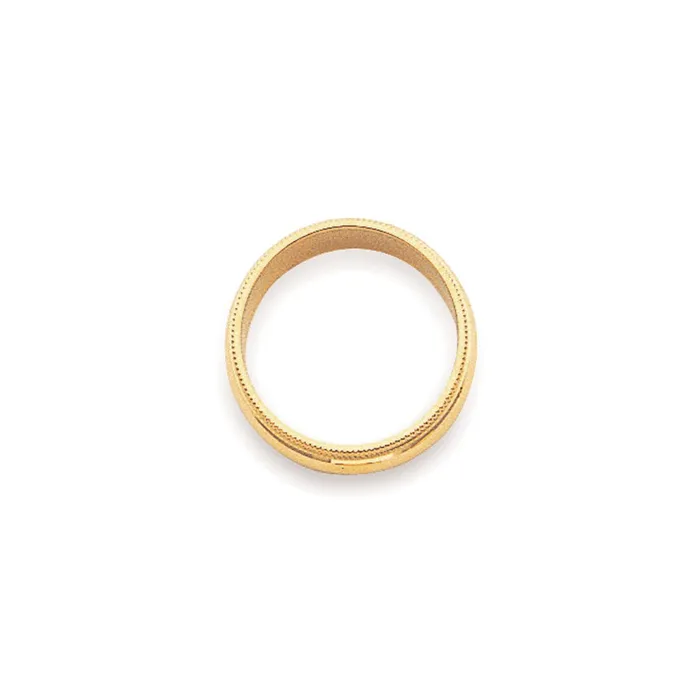 Goldia Rings Solid 14K Yellow Gold 3mm Milgrain HalfRound Wedding MensWomens Wedding Band Ring Size 4 Goldia Rings Solid 14K Yellow Gold 3mm Milgrain HalfRound Wedding MensWomens Wedding Band Ring Size 4