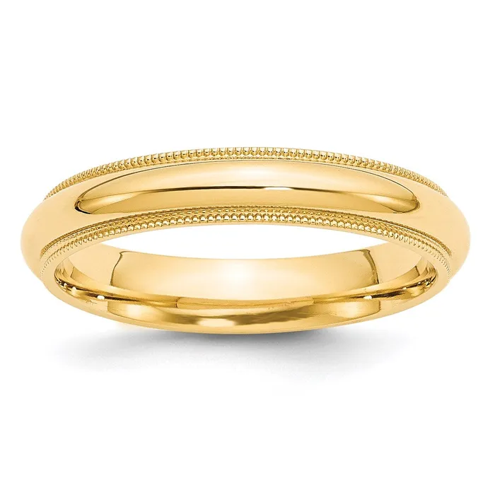 Goldia Rings Solid 14K Yellow Gold 4mm Milgrain Comfort Fit MensWomens Wedding Band Ring Size 13 Goldia Rings Solid 14K Yellow Gold 4mm Milgrain Comfort Fit MensWomens Wedding Band Ring Size 13