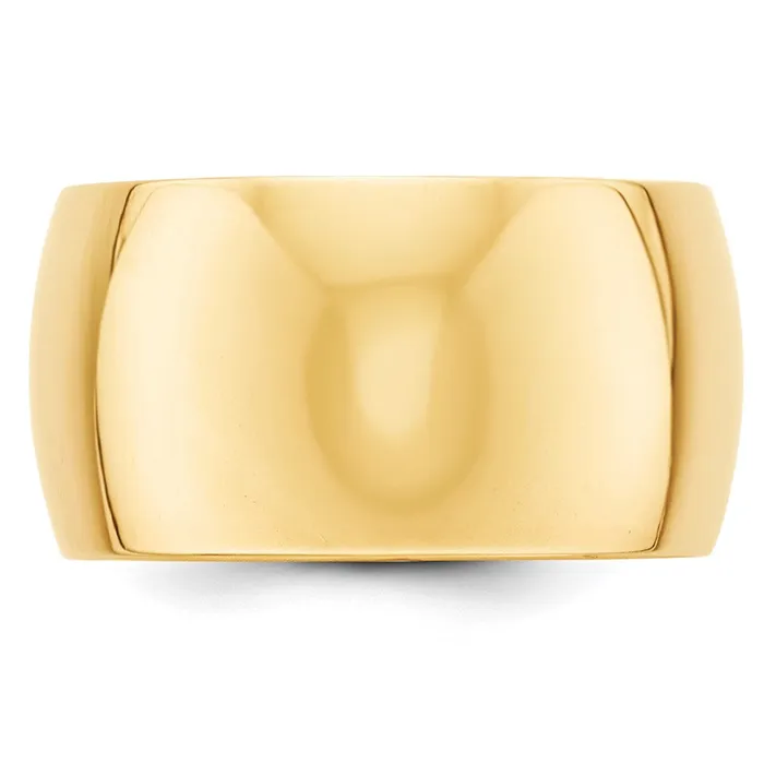 Goldia Rings Solid 18K Yellow Gold 12mm Half Round MensWomens Wedding Band Ring Size 8 Goldia Rings Solid 18K Yellow Gold 12mm Half Round MensWomens Wedding Band Ring Size 8