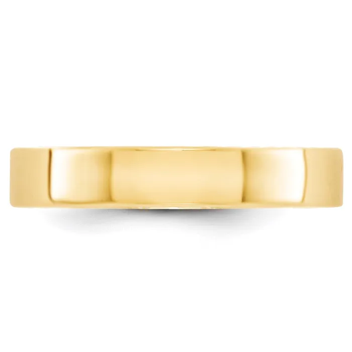 Goldia Rings Solid 18K Yellow Gold 4mm Light Weight Flat MensWomens Wedding Band Ring Size 135 Goldia Rings Solid 18K Yellow Gold 4mm Light Weight Flat MensWomens Wedding Band Ring Size 135