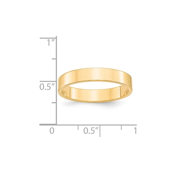 Goldia Rings Solid 18K Yellow Gold 4mm Light Weight Flat MensWomens Wedding Band Ring Size 135 Goldia Rings Solid 18K Yellow Gold 4mm Light Weight Flat MensWomens Wedding Band Ring Size 135