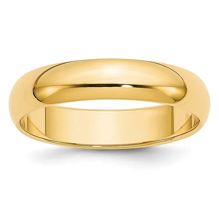 Goldia Rings Solid 18K Yellow Gold 5mm HalfRound Wedding MensWomens Wedding Band Ring Size 115 Goldia Rings Solid 18K Yellow Gold 5mm HalfRound Wedding MensWomens Wedding Band Ring Size 115
