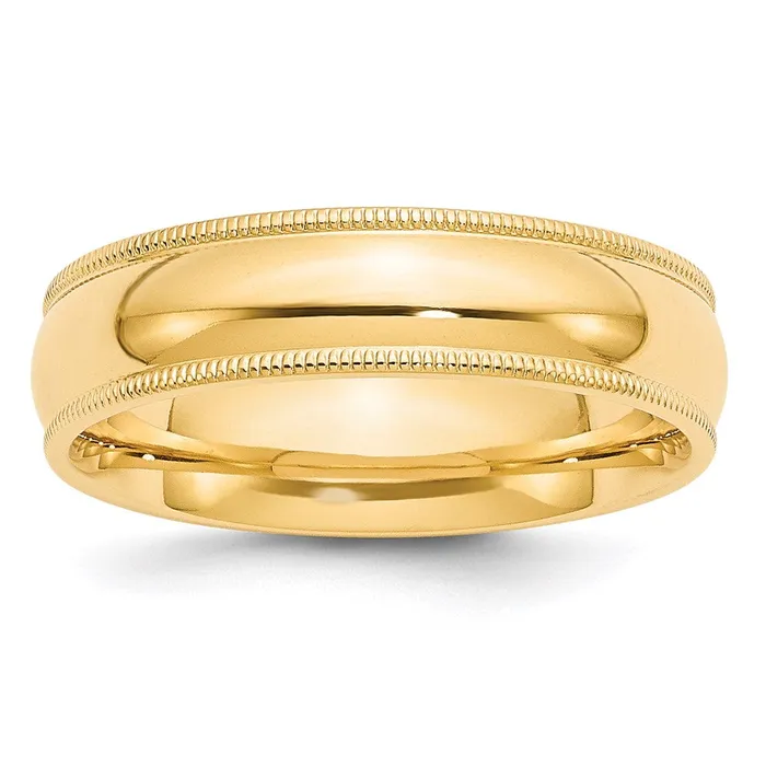 Goldia Rings Solid 18K Yellow Gold 6mm Milgrain Comfort Wedding MensWomens Wedding Band Ring Size 4 Goldia Rings Solid 18K Yellow Gold 6mm Milgrain Comfort Wedding MensWomens Wedding Band Ring Size 4