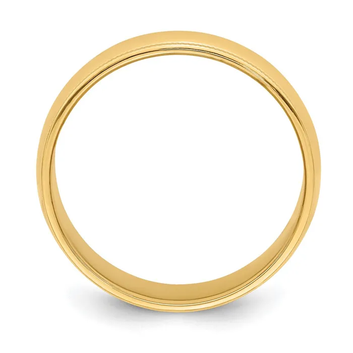 Goldia Rings Solid 18K Yellow Gold 6mm Milgrain HalfRound Wedding MensWomens Wedding Band Ring Size 45 Goldia Rings Solid 18K Yellow Gold 6mm Milgrain HalfRound Wedding MensWomens Wedding Band Ring Size 45