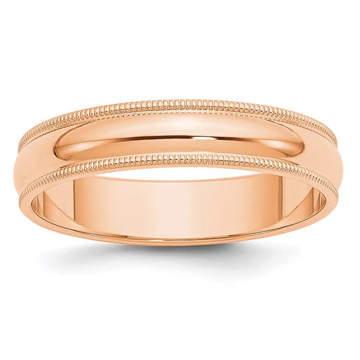 Goldia Solid 18K Yellow Gold Rose Gold 5mm Milgrain HalfRound Wedding MensWomens Wedding Band Ring Size 4 Rings Goldia Solid 18K Yellow Gold Rose Gold 5mm Milgrain HalfRound Wedding MensWomens Wedding Band Ring Size 4 Rings