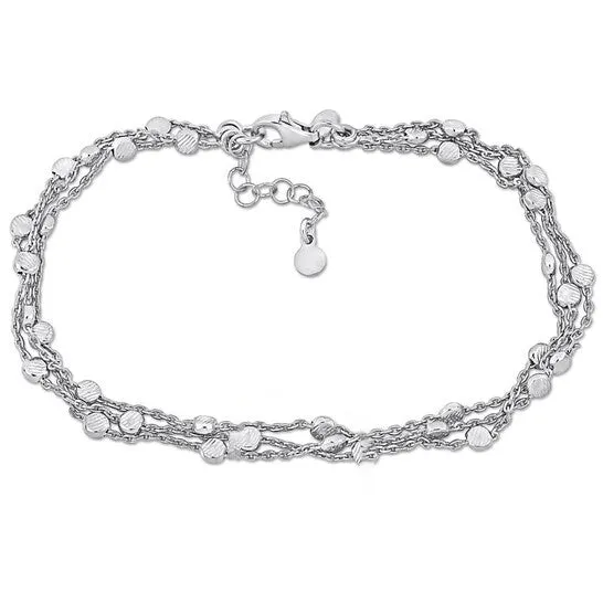 JMS always Rings Original Amour Multistrand Anklet with Sterling Silver Lobster Clasp 9 in JMS always Rings Original Amour Multistrand Anklet with Sterling Silver Lobster Clasp 9 in