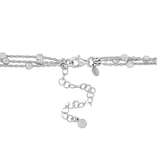 JMS always Rings Original Amour Multistrand Anklet with Sterling Silver Lobster Clasp 9 in JMS always Rings Original Amour Multistrand Anklet with Sterling Silver Lobster Clasp 9 in