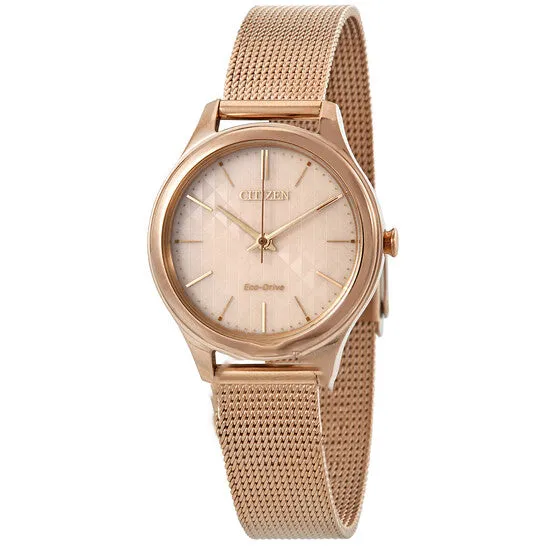 JMS always Rings Original Citizen Rose Dial Rose Goldtone Ladies Watch EM050383X JMS always Rings Original Citizen Rose Dial Rose Goldtone Ladies Watch EM050383X