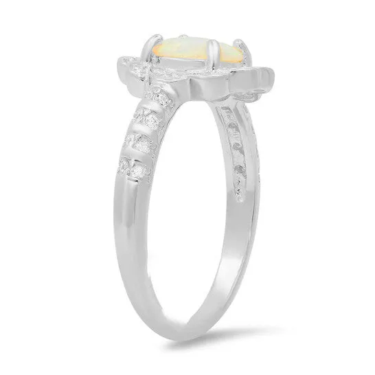 JMS always Rings Original Kylie Harper Sterling Silver Opal Floral Ring JMS always Rings Original Kylie Harper Sterling Silver Opal Floral Ring