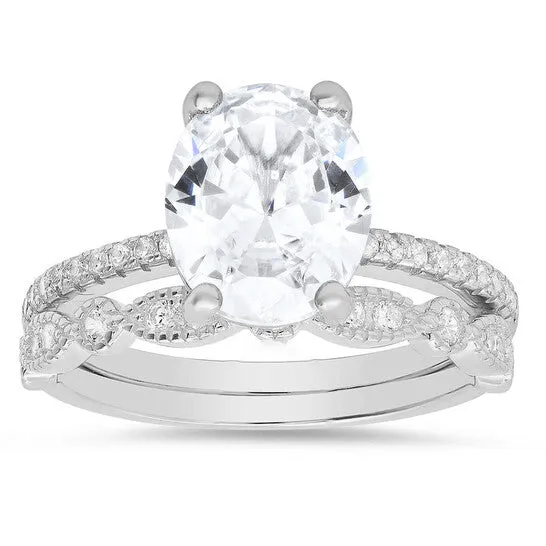 JMS always Rings Original Kylie Harper Sterling Silver Ovalcut Cubic Zirconia CZ 2pc Stackable Ring Set JMS always Rings Original Kylie Harper Sterling Silver Ovalcut Cubic Zirconia CZ 2pc Stackable Ring Set