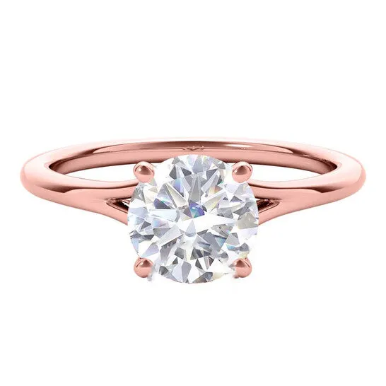 JMS always Rings Original Maulijewels 14K Rose Gold 150 Carat White Moissanite Diamond Engagement Wedding Ring JMS always Rings Original Maulijewels 14K Rose Gold 150 Carat White Moissanite Diamond Engagement Wedding Ring
