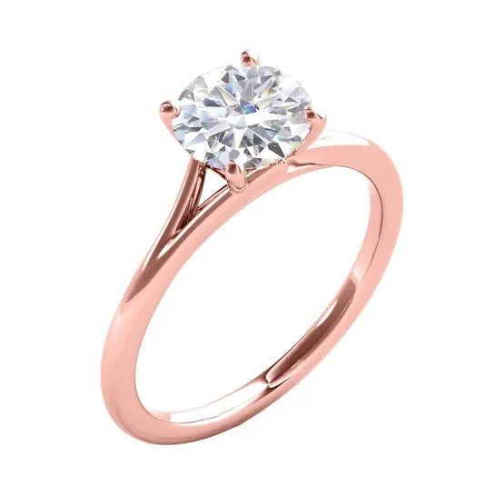 JMS always Rings Original Maulijewels 14K Rose Gold 150 Carat White Moissanite Diamond Engagement Wedding Ring JMS always Rings Original Maulijewels 14K Rose Gold 150 Carat White Moissanite Diamond Engagement Wedding Ring