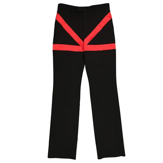 JMS always Rings Original Salvatore Ferragamo Mens Satin Inlay Wool Tailored Trousers