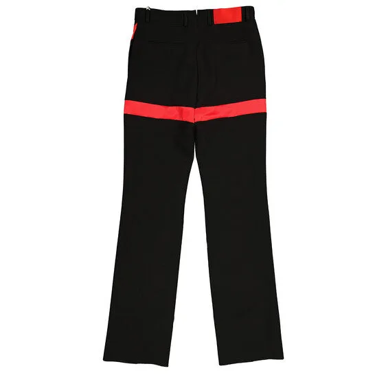 JMS always Rings Original Salvatore Ferragamo Mens Satin Inlay Wool Tailored Trousers