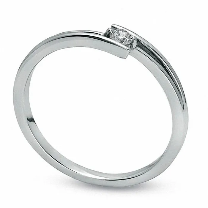 Natural Clarity Enhanced Diamond Accent Solitaire Bypass Promise Ring in Solid 10K White Gold Goldia Rings Natural Clarity Enhanced Diamond Accent Solitaire Bypass Promise Ring in Solid 10K White Gold Goldia Rings