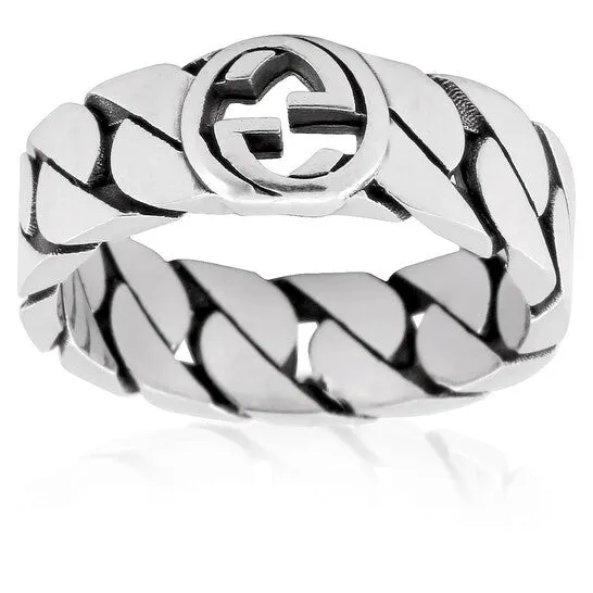Original Gucci Gourmette Silver Interlocking G Ring JMS always Rings Original Gucci Gourmette Silver Interlocking G Ring JMS always Rings