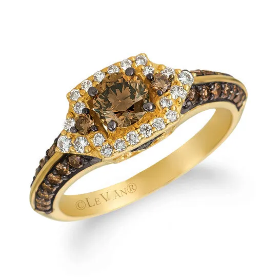 Original Le Vian Chocolatier Ring Chocolate Diamonds Vanilla Diamonds set in 14K Honey Gold Ring Size 7 WJDR 21 JMS always Rings Original Le Vian Chocolatier Ring Chocolate Diamonds Vanilla Diamonds set in 14K Honey Gold Ring Size 7 WJDR 21 JMS always Rings