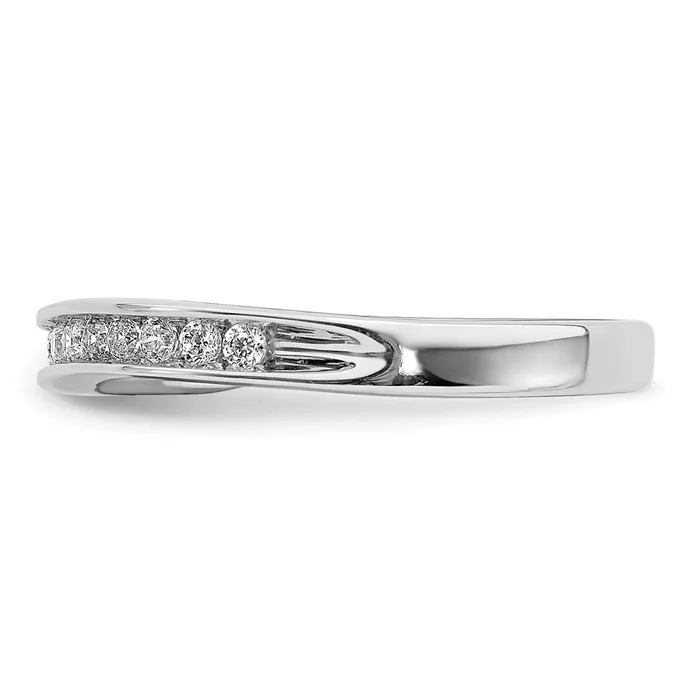 Rings 016ct CZ Solid Real 14K White Gold Wedding Band Ring Goldia