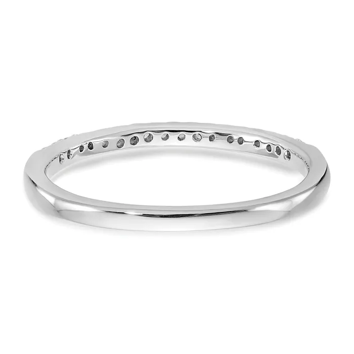 Rings 016ct CZ Solid Real 14K White Gold Wedding Band Ring Goldia