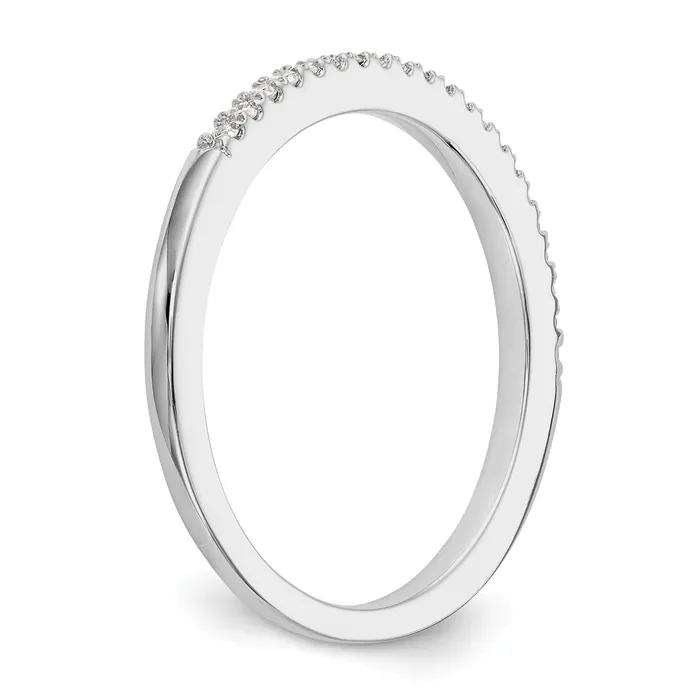Rings 016ct CZ Solid Real 14K White Gold Wedding Band Ring Goldia