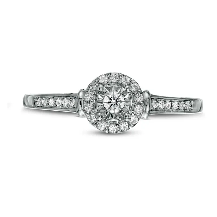 Rings 017 CT TW Natural Diamond Frame Promise Ring in Solid 10K White Gold Goldia Rings 017 CT TW Natural Diamond Frame Promise Ring in Solid 10K White Gold Goldia