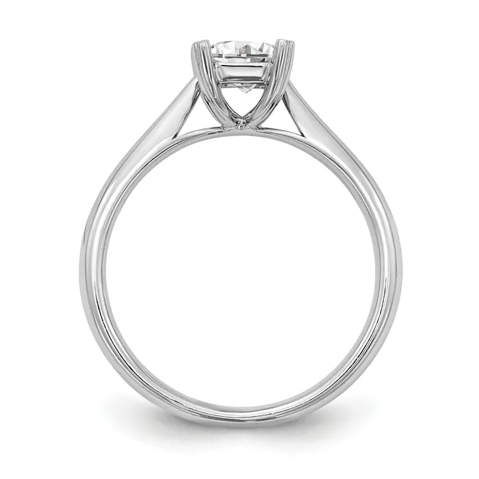 Rings 125ct CZ Solid Real 14k White Gold Emerald Solitaire Engagement Ring Goldia