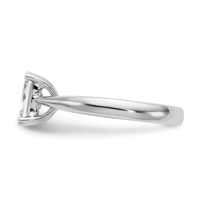 Rings 125ct CZ Solid Real 14k White Gold Emerald Solitaire Engagement Ring Goldia