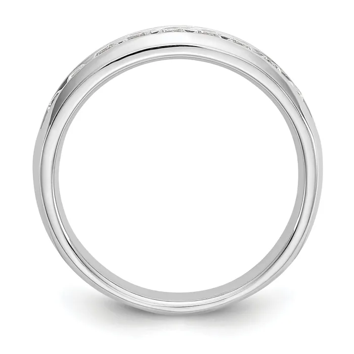 Rings 14k White Gold 12 Ct Lab Grown Diamond VSSI G Nine Stone Fashion band Goldia