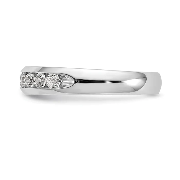 Rings 14k White Gold 12 Ct Lab Grown Diamond VSSI G Nine Stone Fashion band Goldia
