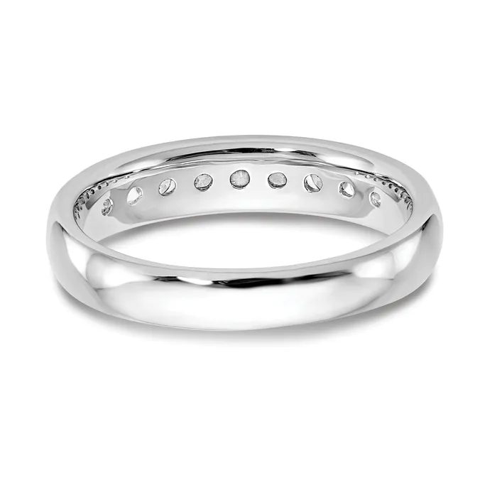 Rings 14k White Gold 12 Ct Lab Grown Diamond VSSI G Nine Stone Fashion band Goldia